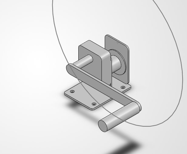 V1 hand wheel crank CAD