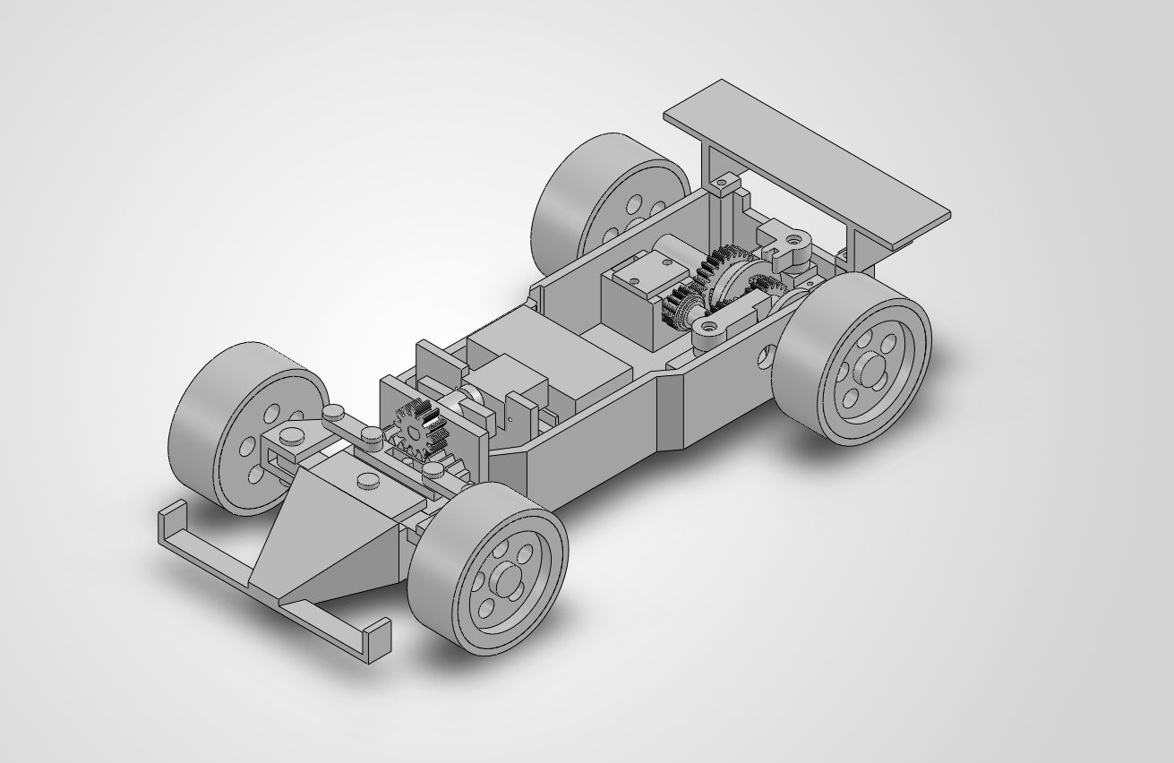 Racecar V2, SolidWorks render