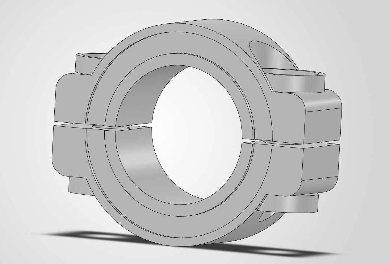 Split shaft collar SolidWorks model